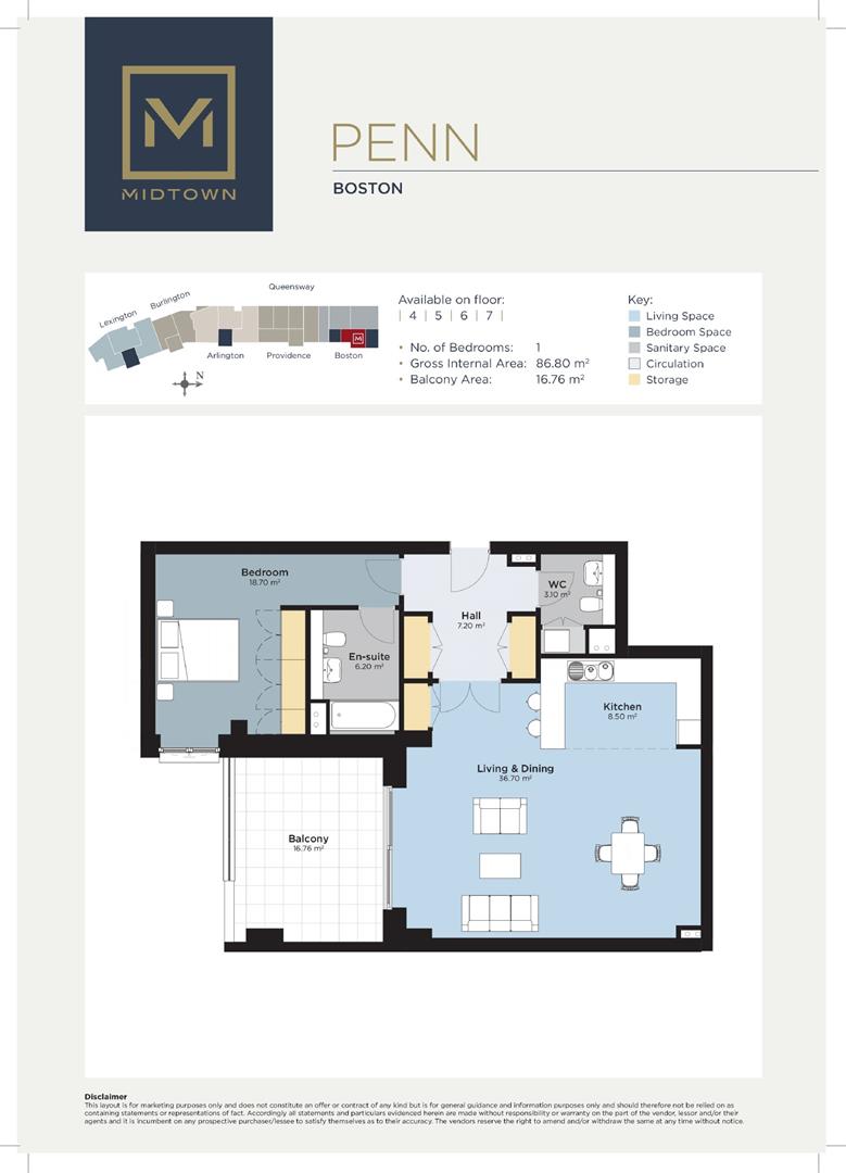 Image of Apartment - 1 Bedrooms - 2 Bathrooms for Rental in Midtown-Gibraltar, Image 20